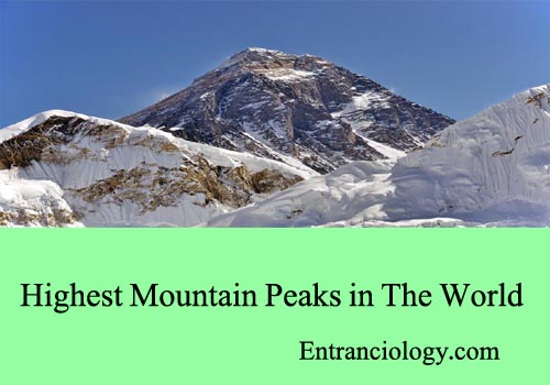 highest mountain peaks in the world entranciology