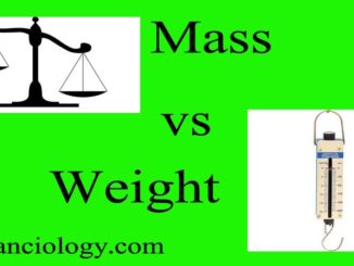mass vs weight entranciology difference