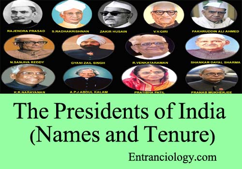 the presidents of india and their tenure of office entranciology