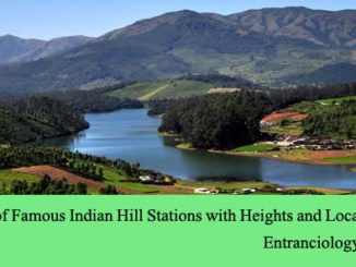List of Famous Indian Hill Stations with Heights and Locations entranciology