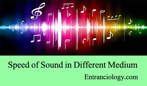 speed of sound in different medium entranciology
