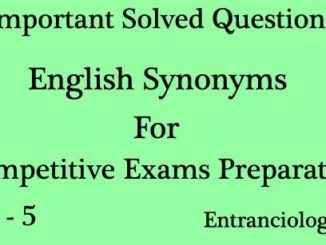 english synonyms for competitive exams entranciology set 5 objective english study civil services