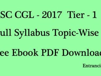 ssc cgl 2017-18 Full Syllabus tier - 1 ebook pdf download free entranciology.com