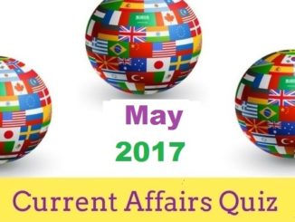 current affairs mcq may 2017 Entranciology
