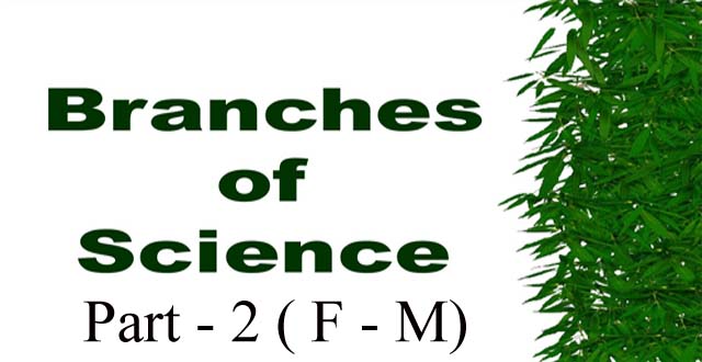 branches of science alphabetical order part 2 f to m entranciology for civil services exams competitive examination